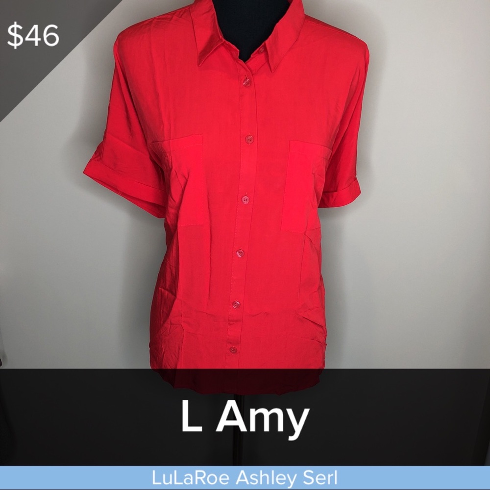 LuLaRoe Amy Dolman Button Down Top